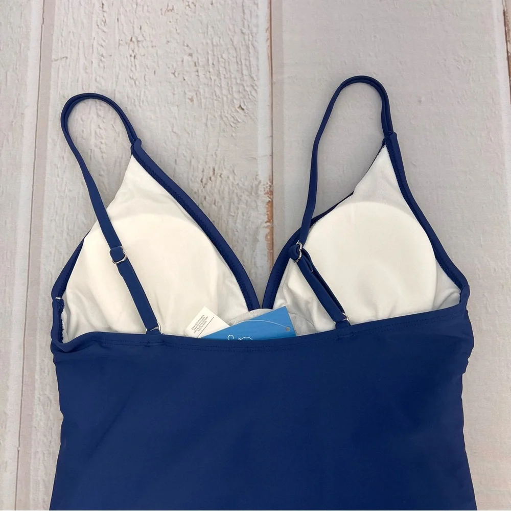 NWT‎ Women's One Piece Swimsuit Tummy Control V Neck Bathing Suits SIZE M